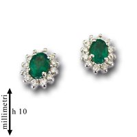 Orecchini Gemoro Donna in Oro bianco Smeraldo OC046BIA.SM